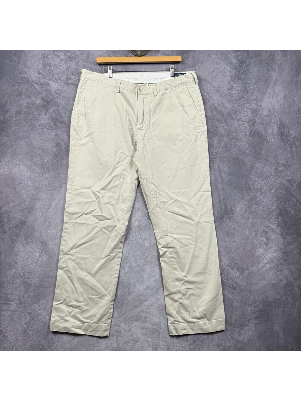 Polo Ralph Lauren Pants Mens 38x32 Tan Stretch Straight Fit Chino